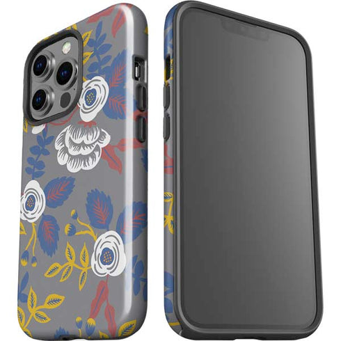 Autumn Grey Floral iPhone 15 Pro Impact Case