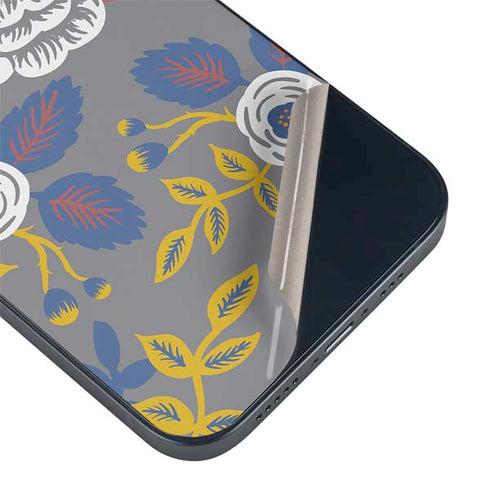 Autumn Grey Floral iPhone 15 Skin