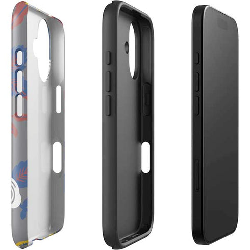 Autumn Grey Floral iPhone 16 Impact Case