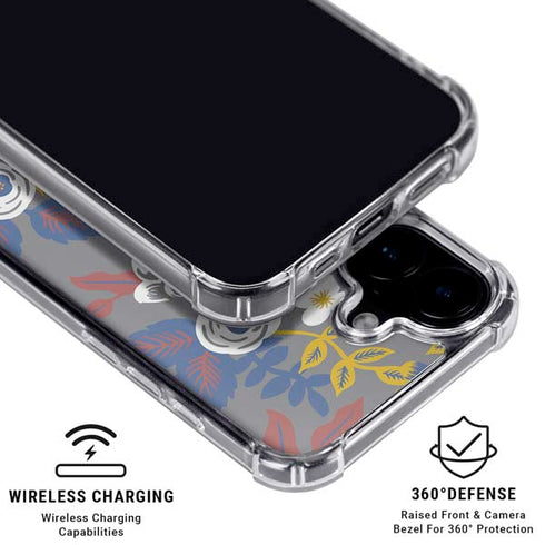 Autumn Grey Floral iPhone 16 MagSafe Case