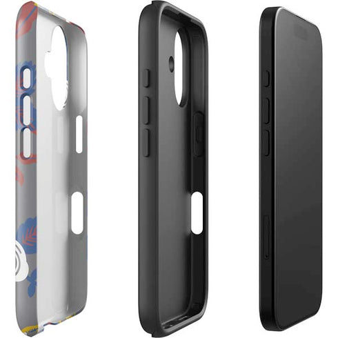 Autumn Grey Floral iPhone 16 Plus Impact Case