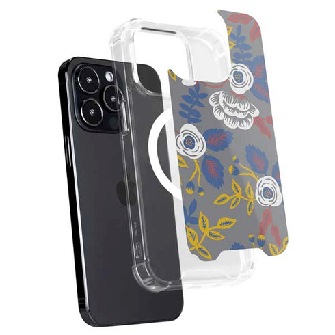 Autumn Grey Floral iPhone 16 Pro MagSafe Case