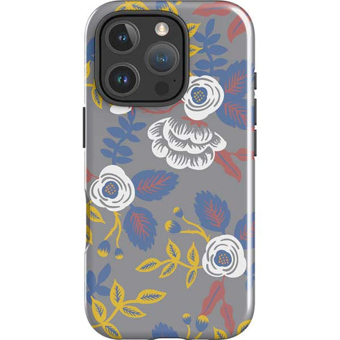 Autumn Grey Floral iPhone 16 Pro Max Impact Case