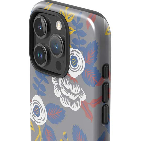 Autumn Grey Floral iPhone 16 Pro Max Impact Case