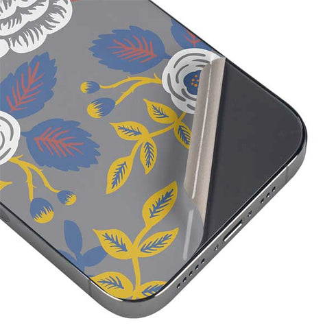 Autumn Grey Floral iPhone 16 Pro Max Skin
