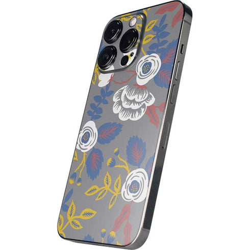 Autumn Grey Floral iPhone 16 Pro Skin