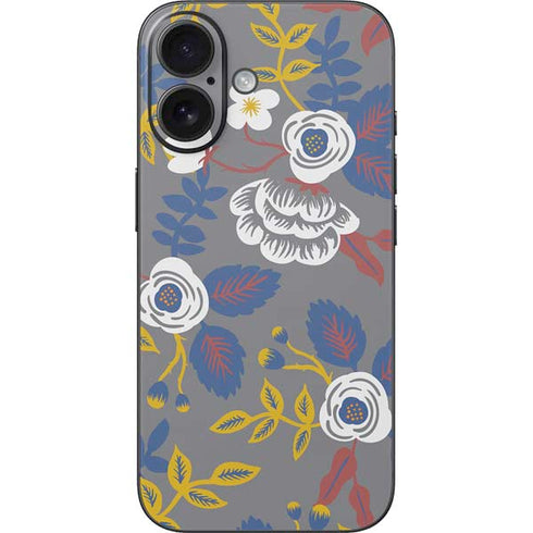 Autumn Grey Floral iPhone 16 Skin