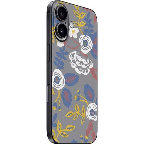 Autumn Grey Floral iPhone 16 Skin