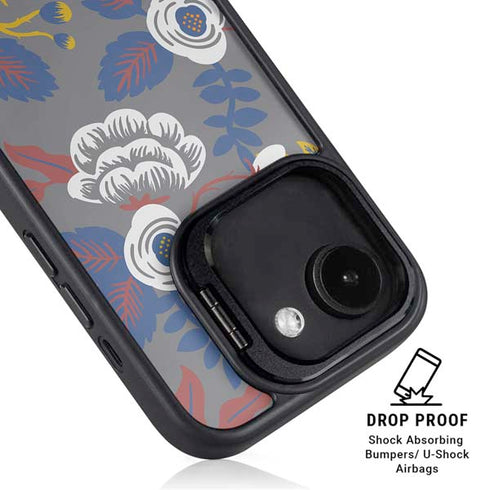 Autumn Grey Floral iPhone 16e Kickstand Case