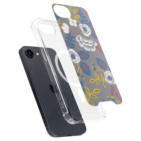 Autumn Grey Floral iPhone 16e MagSafe Case