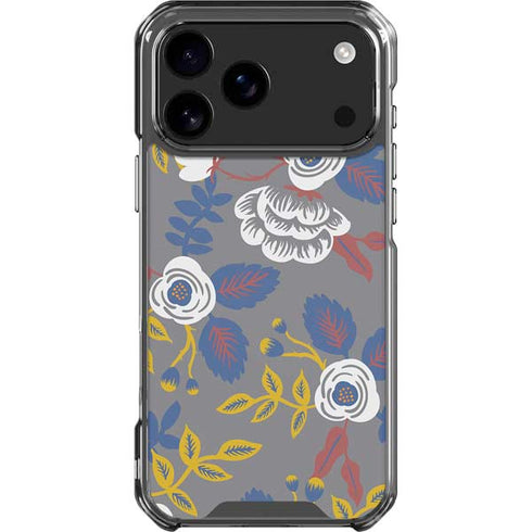 Autumn Grey Floral iPhone 18 Pro Max Clear Case