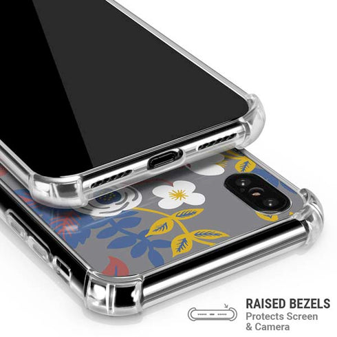 Autumn Grey Floral iPhone X/XS Clear Case