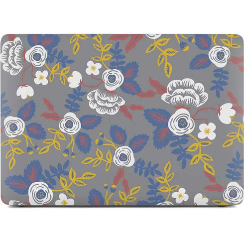 Autumn Grey Floral Apple MacBook Air Skin