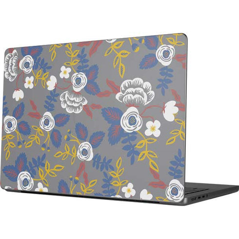 Autumn Grey Floral Apple MacBook Pro 14-inch Skin