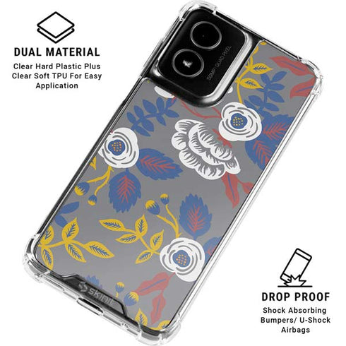 Autumn Grey Floral Moto G Power 5G (2024) Clear Case