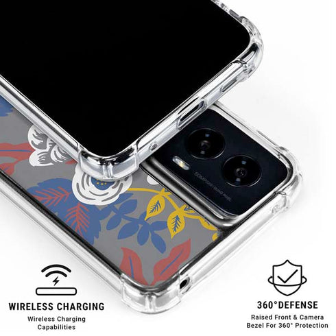 Autumn Grey Floral Moto G Power 5G (2024) Clear Case