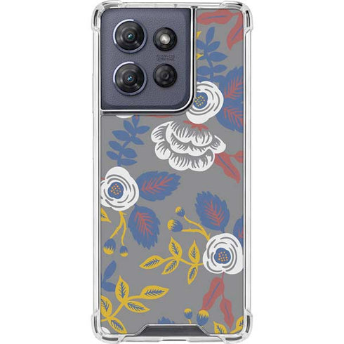 Autumn Grey Floral Moto G Power 5G (2025) Clear Case