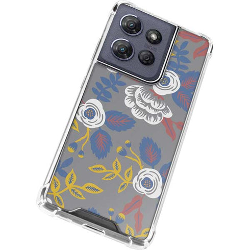 Autumn Grey Floral Moto G Power 5G (2025) Clear Case