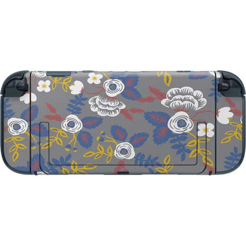 Autumn Grey Floral Nintendo Switch 2 (2025) with Joy-Con Skin