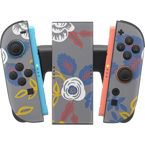 Autumn Grey Floral Nintendo Switch 2 (2025) Joy-Con Controller Skin