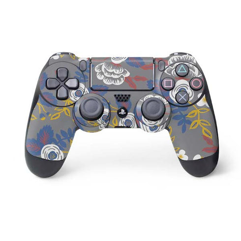 Autumn Grey Floral PS4 Controller Skin