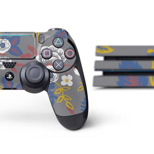 Autumn Grey Floral PS4 Pro Bundle Skin