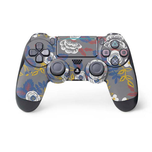 Autumn Grey Floral PS4 Pro/Slim Controller Skin