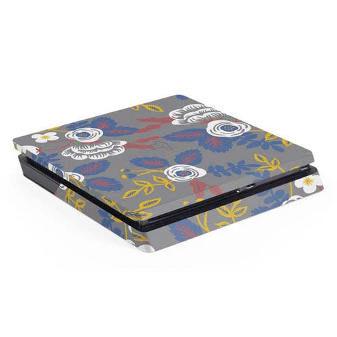 Autumn Grey Floral PlayStation PS4 Skins