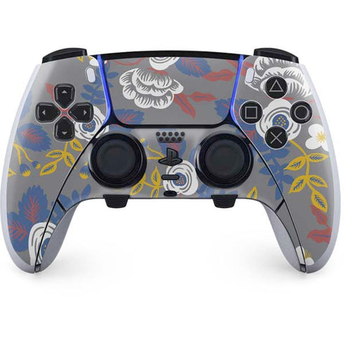 Autumn Grey Floral PS5 DualSense Edge Pro Controller Skin