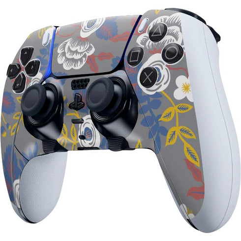 Autumn Grey Floral PS5 DualSense Edge Pro Controller Skin