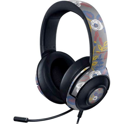 Autumn Grey Floral Razer Kraken X Skin