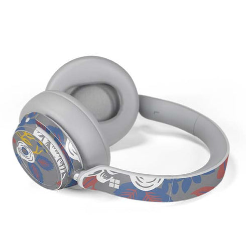 Autumn Grey Floral Surface Headphones Skin