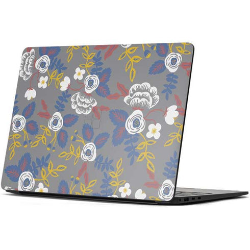 Autumn Grey Floral Surface Laptop 7 13.8in Skin