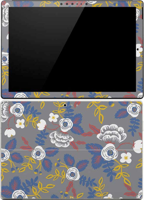 Autumn Grey Floral Surface Pro 4 Skin