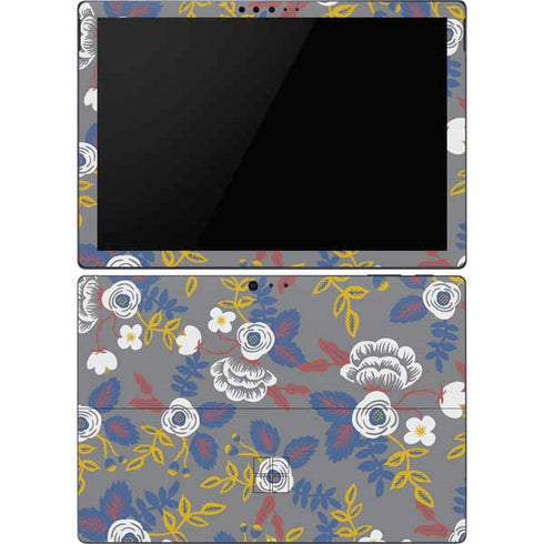 Autumn Grey Floral Surface Pro 6 Skin