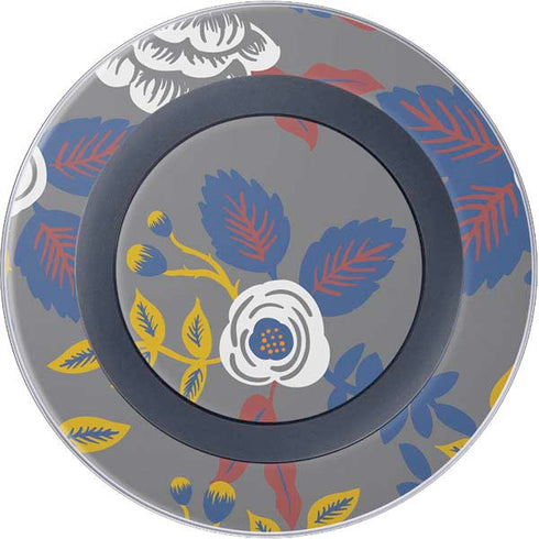 Autumn Grey Floral Wireless Charger Skin