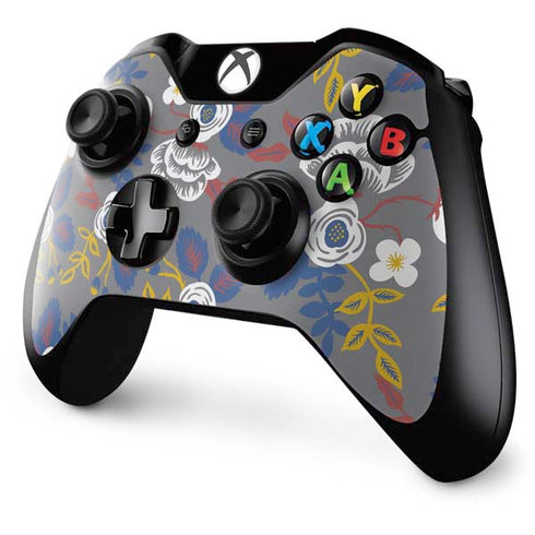 Autumn Grey Floral Xbox One Controller Skin