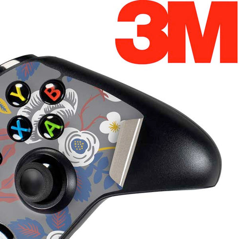 Autumn Grey Floral Xbox One Controller Skin