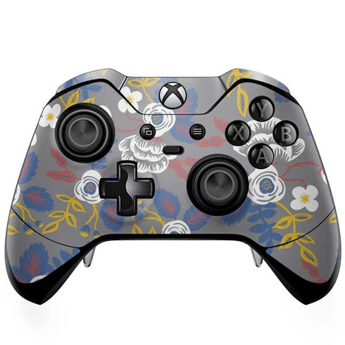 Autumn Grey Floral Xbox One Elite Controller Skin