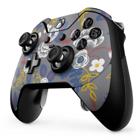 Autumn Grey Floral Xbox One Elite Controller Skin