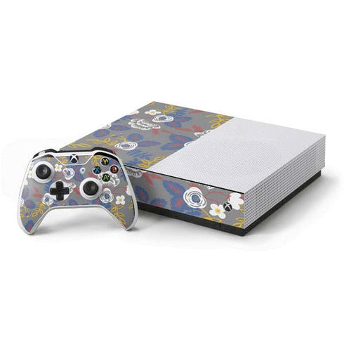 Autumn Grey Floral Xbox One S All-Digital Edition Bundle Skin
