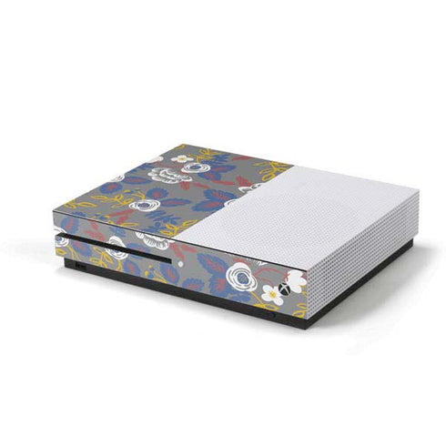 Autumn Grey Floral Xbox One S Console Skin