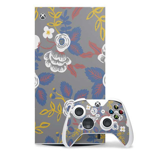 Autumn Grey Floral Xbox Series X Skins