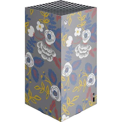 Autumn Grey Floral XBox Series X Digital Edition Console Skin