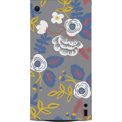 Autumn Grey Floral XBox Series X Digital Edition Console Skin