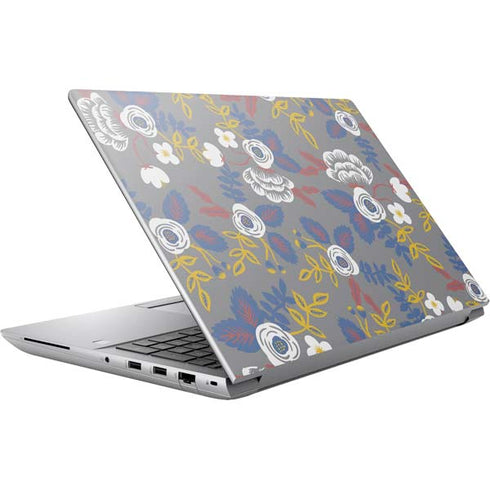 Autumn Grey Floral HP ZBook Fury 16 G10 Skin