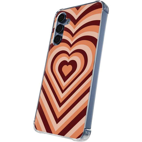 Autumn Heart Pattern Galaxy A35 5G Clear Case