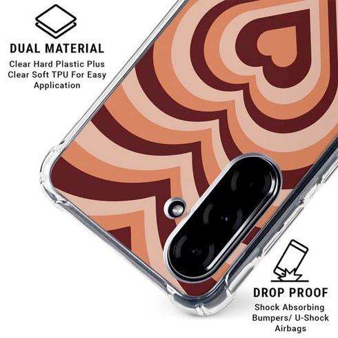 Autumn Heart Pattern Galaxy A36 5G Clear Case