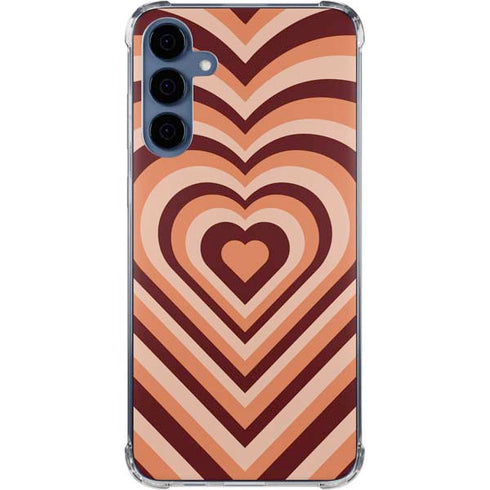 Autumn Heart Pattern Galaxy A55 5G Clear Case