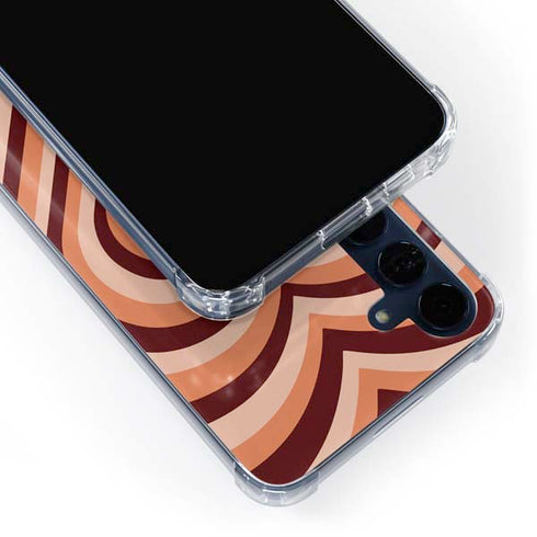 Autumn Heart Pattern Galaxy A55 5G Clear Case